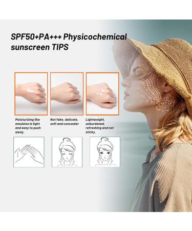 SPF50+ Sun Cream Face Moisturiser Brightening Serum For Face High Protection Against Uva & Uvb Face Suncream Sun Cream For All Skin Types Anti Aging&Skin Brightening Skin Barrier Repair 50g - Buy Online on GoSupps.com