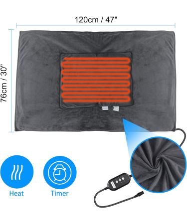 Shop Premium Electrical Heating Blanket - Foldable Portable Zipper Pillow 3 Heating Levels & Auto Shutoff for Home & Office - Buy Online on GoSupps.com