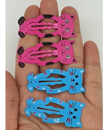 Cute Kitty Snap Hair Clips for Girls - Set of Metal Clips for Baby Toddlers and Kids | Z4CLIKIT - Buy Online on GoSupps.com
