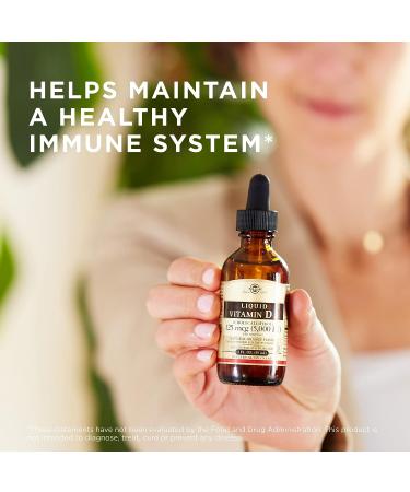 Solgar Liquid Vitamin D3 125 mcg (5,000 IU) - 2 fl oz | Natural Orange Flavor | Supports Bone Health & Immune System - 59 Servings - Buy Online on GoSupps.com