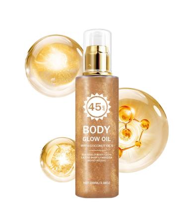 Generisch Lightweight sun protection oil - SPF 45 100 ml - Waterproof - Non-greasy - Shiny - Moisturizing care for school outdoor activities camping holidays sports etc.