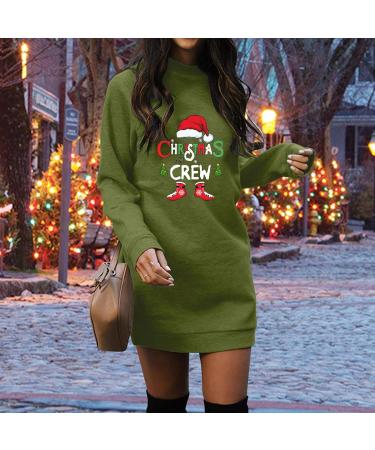 Shop Hanxiulin Women's Fashion Christmas Long Sleeve Sweatshirt Dress - Stylish Holiday Dresses & Blouses - Buy Online on GoSupps.com