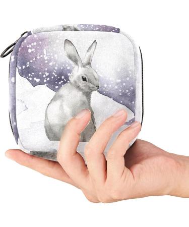Winter Rabbit Sanitary Napkin Storage Bag - Portable Menstrual Pad Pouch for Teen Girls & Women - Multicolored - Buy Online on GoSupps.com