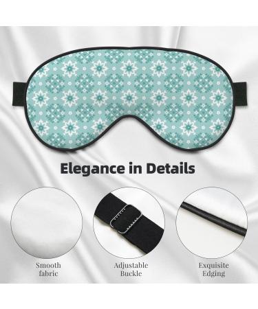 Blue Print Sleep Eye Mask - Soft Blindfold with Elastic Strap for Travel & Night Sleep - Buy Online on GoSupps.com