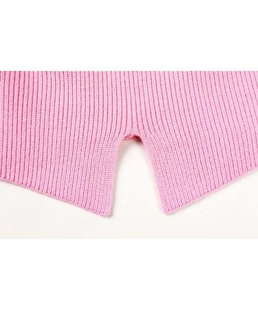 SMILING PINKER Toddler Girls Knit Cardigan | Soft & Warm Sweater with Pockets | 1-2 Years | Bright Pink - Buy Online on GoSupps.com