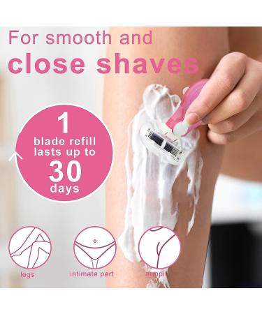 Travel Razor For Women 5-Blade Safety Razor 1 Handle 3 Refills 1 Drying Travel Case Portable Smooth Skin Travel Accessories Travel Size Toiletries On the Go Mini Razor For Legs Hands Arm - Buy Online on GoSupps.com
