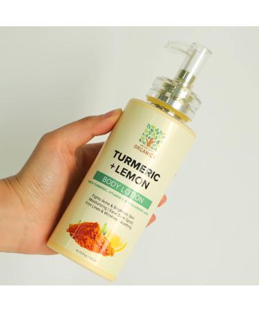 Turmeric Lemon Body Lotion | Brightening & Firming Cream | Non-Staining Formula | For All Skin Types - 10.15 Oz - Buy Online on GoSupps.com