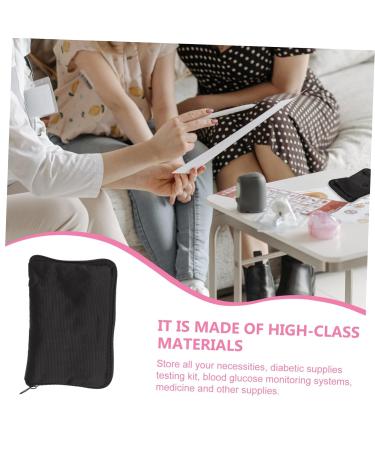 Portable Gleavi Blood Sugar & Pressure Measuring Device Holder | Glucometer Carrier Bag | Travel-Friendly Fabric Storage Box - Buy Online on GoSupps.com