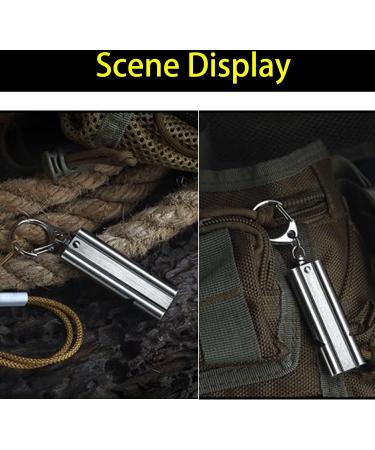 Wanyi 4-Piece Emergency Signal Whistle Set - Stainless Steel 304 150dB Survival Coaching Pipes with Keychain - Ideal for Sports Referees & Outdoor Adventures - Buy Online on GoSupps.com