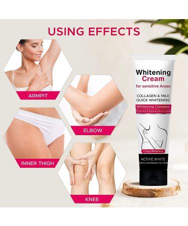 Brightening Cream for Skin, Face, Armpits, Neck, Intimate Areas - 2.0 Ounce - Buy Online on GoSupps.com