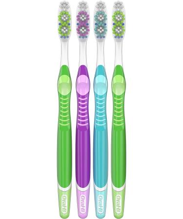 Oral-B Vivid Dual Action Whitening Toothbrushes Soft 4 Count - Pack of 4 - Buy Online on GoSupps.com