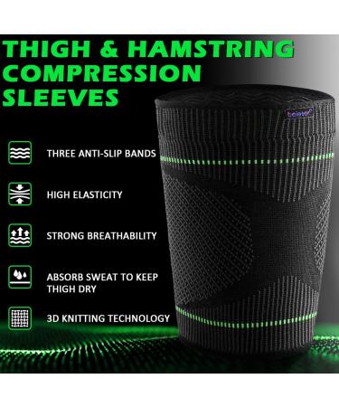 Beister Thigh Bandage - Non-Slip Compression Stabilizer for Men & Women | Hip Joint Pain Relief Quad & Hamstring Support (2 Pieces) - Buy Online on GoSupps.com