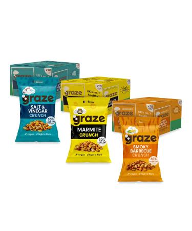 Graze Snacks Variety box - Crunch snacks - Best of all flavors selection box- 30% less fat than crisps - Total of 54 snacks
