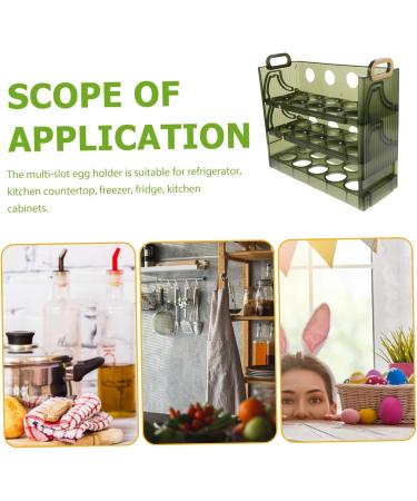 Alipis 30 Grid Egg Holder Capacity Container Plastic Storage Multilayer -layer Large Tray Fridge Holder Organizer Reusable 1 - Buy Online on GoSupps.com