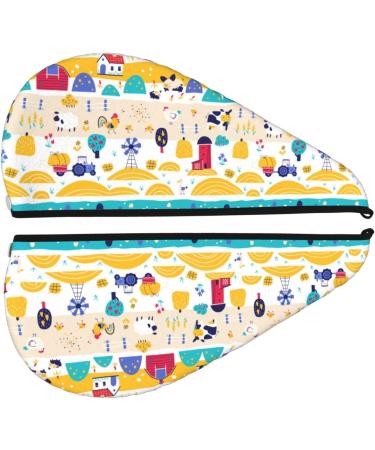 Funny Farm Microfiber Hair Towel - Soft Super Absorbent Coral Velvet Wrap for Long Curly & Thick Hair - Quick Dry Hair Cap for Women - Buy Online on GoSupps.com