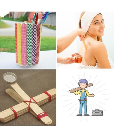 WISYOK 8'' Jumbo Craft Sticks 60pcs - Natural Premium Wood - Multi-Use Tongue Depressors, Plant Labels, Hair Removal - Karlash Jumbo Sticks - Buy Online on GoSupps.com