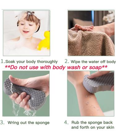 Exfoliating Bath Sponge for Body - Gentle Body Exfoliator for Adults Pregnant Women & Children (Blue) - International Shipping Available - Buy Online on GoSupps.com