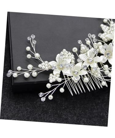 DOITOOL Prom Headpiece Bridal Hair Clip Bridal Headpiece Wedding Bridal Hair Comb Bride Hair Clip Wedding Headpiece Bride Insert Comb Women Hairpin Bridesmaid Pearl - Buy Online on GoSupps.com