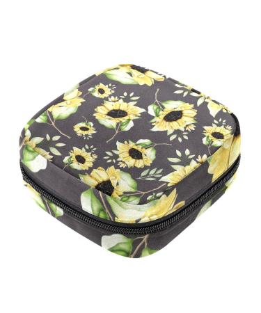 Blooming sunflower ladies napkins-storage bag portable period bag for women teenagers girls menstrual cup pocket breastfeeding insert holder 5
