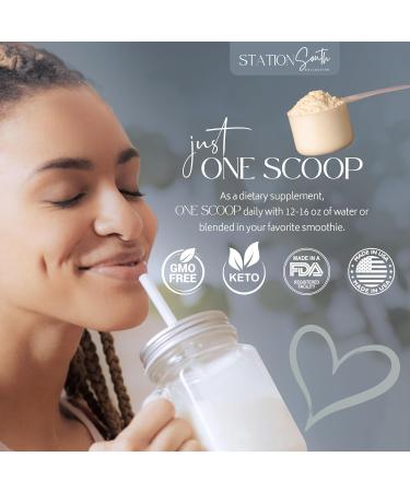 Station South Collective Hydrolyzed Collagen Powder for Men & Women - Protein Multi Collagen Peptides Powder with Mushroom Chaga Turmeric Vitamins Probiotics - Bone Skin Joints Hair Supplements - Buy Online on GoSupps.com