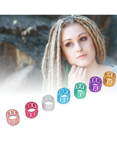 Aluminum Hair Braid Ring Portable Dreadlocks Ring Exquisite Stylish for Men Women for Family Gathering for Dance Party - Buy Online on GoSupps.com