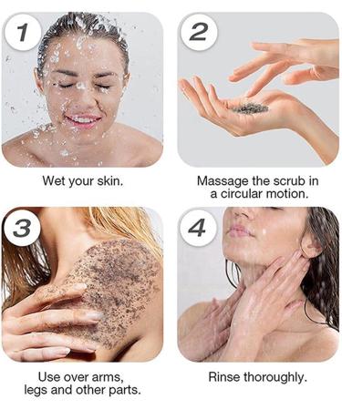 Coffee Body Scrub | Coffee Scrub Body Exfoliator | Moisturizing and Exfoliatings Body Face Hand Foot Scrub | Deep Cleansing Body Exfoliator for All Skin Types - Buy Online on GoSupps.com