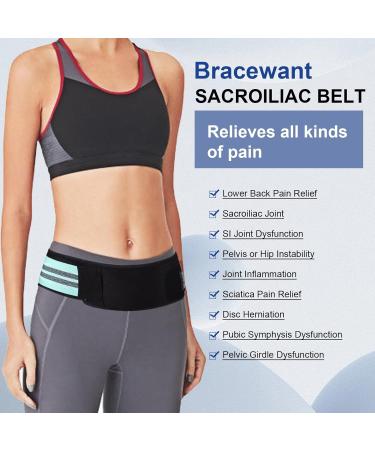 Sacroiliac SI Joint Hip Belt - Premium Lower Back Support Brace for Men & Women | Pelvic Support for Sciatica & Lumbar Pain Relief - Buy Online on GoSupps.com