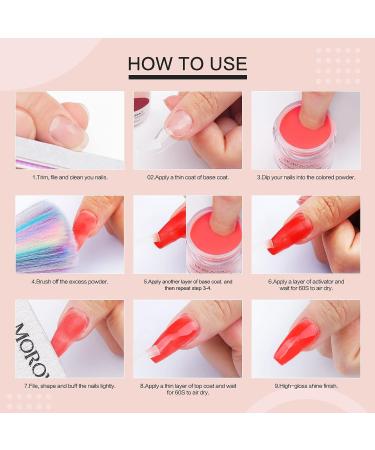 Morovan Dip Powder - Clear Nail Dipping Powder System 30g/1oz | Odor-Free, Long-Lasting DIY Nail Art for Home Salon | No Lamp Needed - Buy Online on GoSupps.com