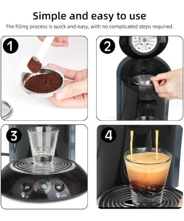  Pssopp Reusable Coffee Capsule Adapter Converter Reusable Pods made of SUS PP Material for Home or Bar Coffee Preparation - Buy Online on GoSupps.com