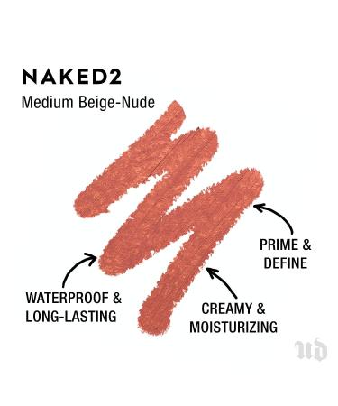 Urban Decay 24/7 Glide-On Lip Pencil in Naked2 - Waterproof & Longwearing Lip Liner with Vitamin E for Smooth, Creamy & Moisturizing Formula - Prevents Lipstick Feathering - Buy Online on GoSupps.com