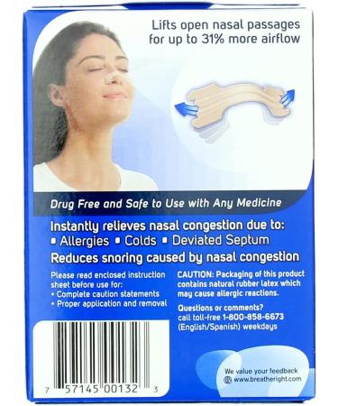 Breathe Right Large Tan Nasal Strips - 30 ct - Adult Size - Buy Online on GoSupps.com