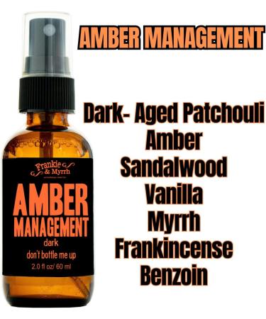Frankie & Myrrh Amber Management Dark | Patchouli Amber Vanilla | Freshwater Mist | 2 Fl. Oz. - Buy Online on GoSupps.com