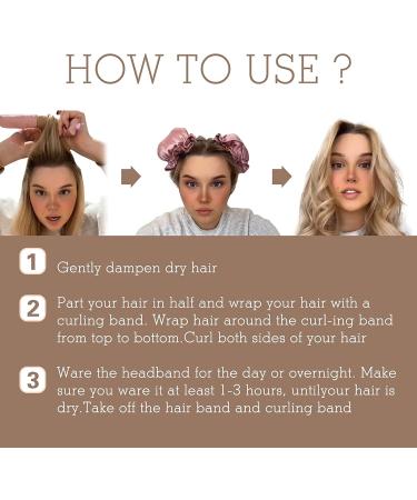 Satin Heatless Curling Set - Curling Stick + Curly Hair Cover Zero Heat Curling Set Big Wave Sleep Lazy Person Curling Hair Artifact Heatless Curly Hair Set for Women (JF-07) - Buy Online on GoSupps.com