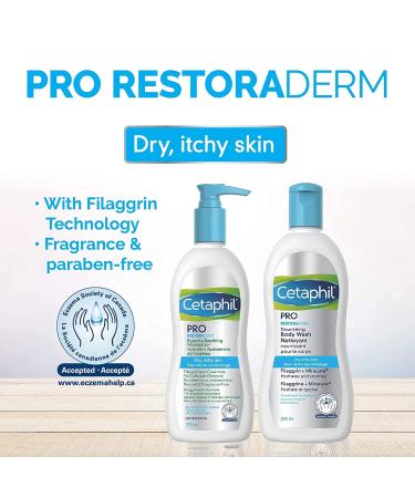 Cetaphil Pro RestoraDerm Eczema Soothing Moisturizer 10oz (295ml) - Hydrating Relief for Sensitive Skin - Buy Online on GoSupps.com