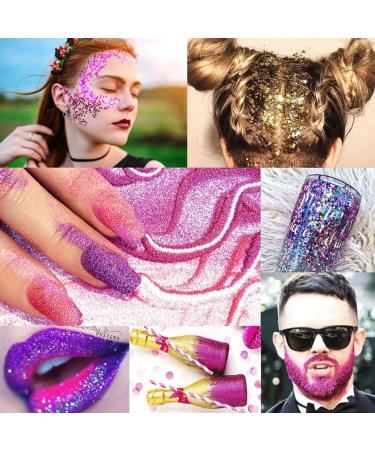 Buy BOSDONTEK 12 Boxes Glitter for Nail Face & Body - Makeup Art & Festival Decoration | International Shipping Available - Buy Online on GoSupps.com