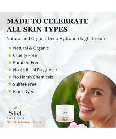 Deep Hydration Night Face Cream | 118ml Moisturizer with Jojoba & Vitamin E | Natural Botanical Skincare for Women - International Shipping Available - Buy Online on GoSupps.com