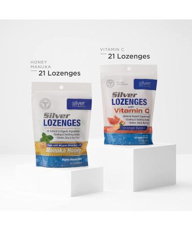 American Biotech Labs Silver Biotics Lozenges - 60 PPM SilverSol Mighty Manuka Mint (21 Count) - Buy Online on GoSupps.com