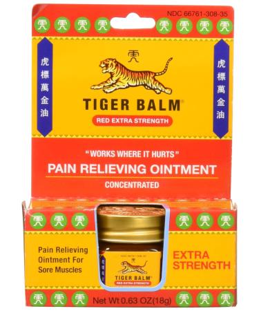 Tiger Balm Red Extra Strength Pain Relieving Ointment 0.63 Ounce