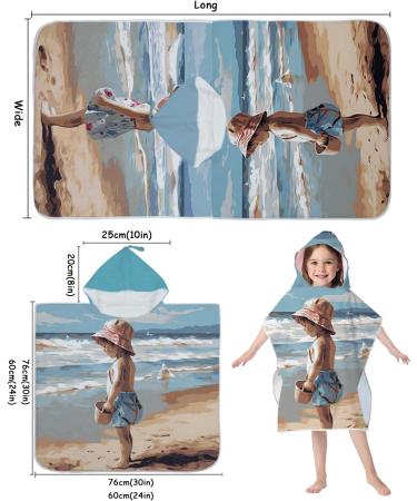 Ultra Soft Microfiber Towel Poncho for Kids | Hooded Bathing Towel for Boys & Girls (1-6 Years) | Absorbent Baby Bath Poncho 60x60cm - Buy Online on GoSupps.com