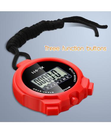 12 Pcs Digital Stopwatch Timer for Sports - Multi Function Stopwatch with Lanyard - Large Display Waterproof Alarm - Fitness Referees - (Variety of Colors) - Buy Online on GoSupps.com
