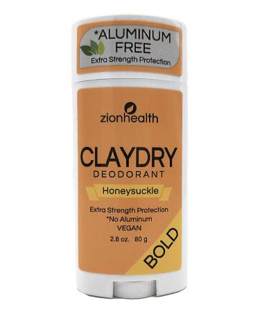 Zion Health Bold ClayDry Deodorant Honeysuckle 2.8 oz (80 g)