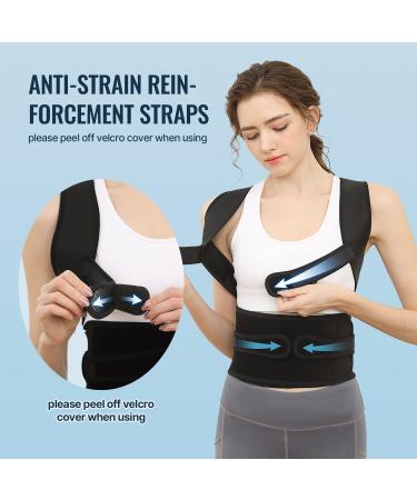 Fit Geno Back Brace and Posture Corrector - Adjustable and Breathable Support for Instant Pain Relief - Small/Medium Size - Buy Online on GoSupps.com
