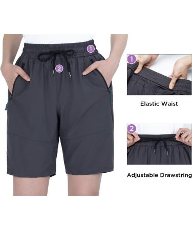 Women's Lightweight Hiking Shorts - Summer Bermuda Cargo Pants with Zip Pockets | Outdoor Trekking & Golf | Waspornow - Buy Online on GoSupps.com
