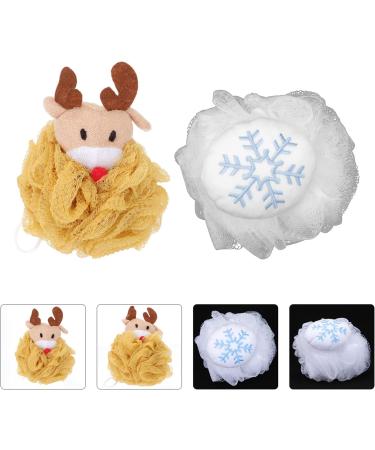 Buy FOMIYES 2pcs Exfoliating Bath Ball & Shower Sponge - Soft Mesh Loofah for Kids Snowflake Design Perfect for Back Scrubbing - International Shipping Available - Buy Online on GoSupps.com