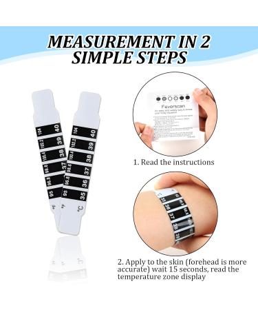 20 PCS Forehead Thermometer Indicator Strip Liquid Crystal Display Safe Non-Toxic Easy to Use Suitable for Baby Kids and Elderly Ideal Select for Home Travel or The Workplace - Buy Online on GoSupps.com