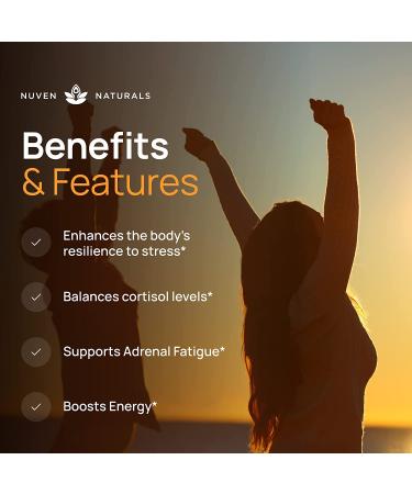Adrenal Support Supplement with Ashwagandha, Rhodiola Rosea, and Holy Basil - Natural Cortisol Manager for Adrenal Fatigue, Stress Relief, and Health - Buy Online on GoSupps.com
