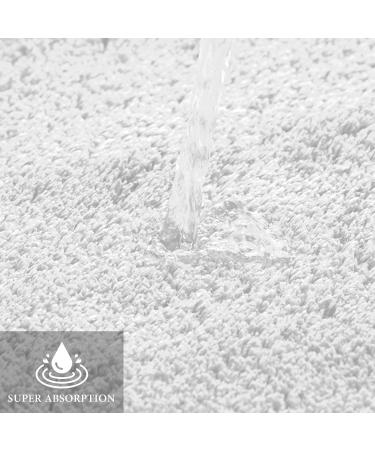 Miulee Bath Mat Set - Non-Slip Washable Bathroom Carpet 40x60cm & 45x120cm - Stylish White Shower Rack and Hall Mat for Home Use - Buy Online on GoSupps.com