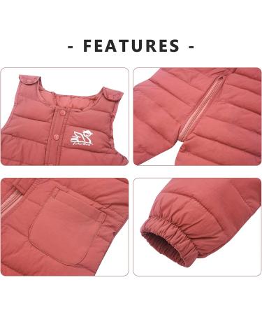 Panegy Kids Snow Pants - Water-Resistant Winter Bib Overalls for Toddlers | Insulated Ski Clothes for Boys and Girls 3-4 Years, Rouge - Buy Online on GoSupps.com
