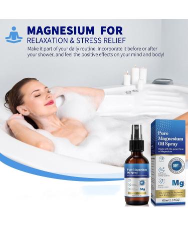 Magnesium Spray Magnesium Oil for Feet and Sleep Pure Magnesium Oil Spray 100% Pure and Organic Glass Bottle Travel Size 2 Fl oz 2.02 Fl Oz (Pack of 1) - Buy Online on GoSupps.com