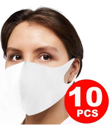 Reusable Face Mask GENERISE Stylish Face Mask x10 - Polyurethane Breathable Washable Face Mask - Unisex (White) - Buy Online on GoSupps.com